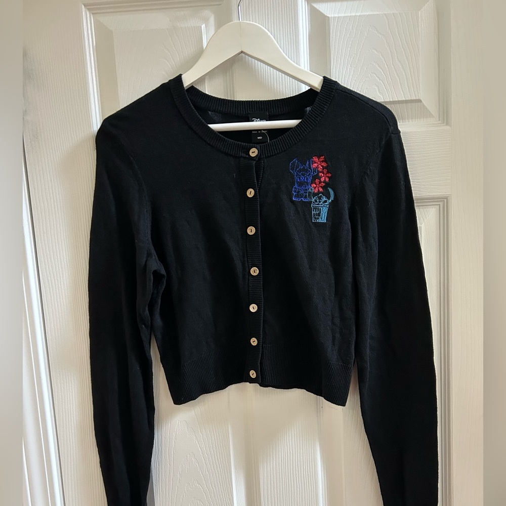 NWT Disney Lilo & Stitch Tiki Flowers Crop Cardigan Size M
